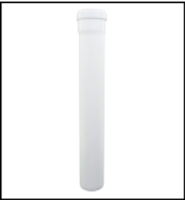 [GROPPALLI] [B0B.005.000020] GROPPALLI Удлинение Ø 100 (1000мм) В/Н для конденсационных котлов {белый}