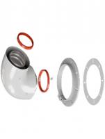 Начальный участок Rommer 60/100 (Bosch, Buderus, Navien S/C/E, Baxi ECO Nova/Classic, Baltur, Лемакс, Fondital ) в комплекте фланец