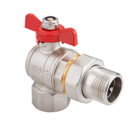 Кран-американка ГОСТ угловой, 1/2" вн.-нар., рукоятка «бабочка»