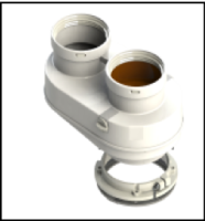 [GROPPALLI] [B0B.011.000259] GROPPALLI Адаптер Ø 60/100 на раздельное дымоудаление Ø 80/80 для конвекционных котлов B0B.011.000259 {белый}