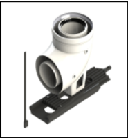 [GROPPALLI] [A01.012.000189] GROPPALLI Колено коаксиальное Ø 80/125 (90°) В/Н с опорным кронштейном для конденсационных котлов {белый}