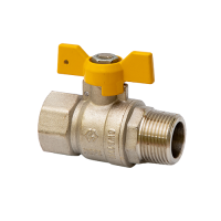 Кран газовый MVI 3/4"внутренняя-наружная, бабочка