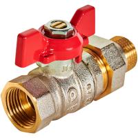 Кран шаровой НВ Rommer с американкой бабочка 1/2" DN15