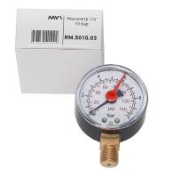 Манометр радиальный MVI, до 10 бар, D50 мм, с нижним подключением G1/4