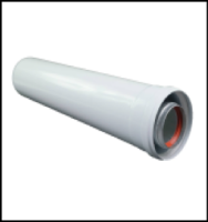 [GROPPALLI] [A03.007.000001] GROPPALLI Удлинение коаксиальное Ø 60/100 (500мм) В/Н для конвекционных котлов {белый}