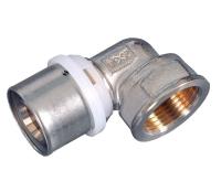 Пресс-фитинг угольник с переходом на внутреннюю резьбу MVI 16х1/2"