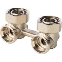 Узел нижнего подключения радиатора для двухтрубной системы STOUT угловой 3/4'' SVH-0004-000020