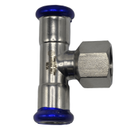 Пресс-тройник с ВР MVI, 28x3/4"x28 (нержавеющая сталь)