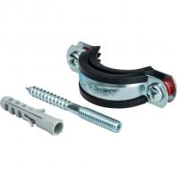 Комплекты Stout Хомут для труб, комплект: хомут+шпилька шуруп +дюбель пластиковый 1 1/4"(40-45)