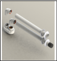 [GROPPALLI] [A03.011.001311] GROPPALLI Комплект дымоходный раздельный Ø 80/80 (адаптер+забор+вывод) для котлов серии City Class {белый}