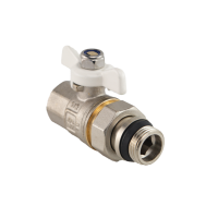 Кран-американка ГОСТ с уплотнительным кольцом, 1/2" вн.-нар., рукоятка «бабочка»