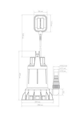 Насос погружной дренажный Джилекс «ДРЕНАЖНИК» 550/14