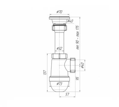 Сифон АНИ ф40 УНИВ. C0100