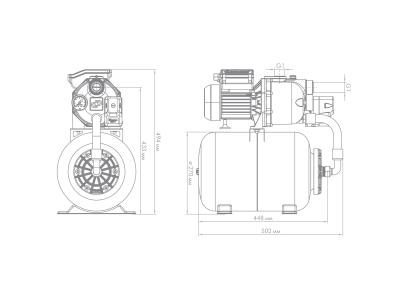 Поверхностный насос-автомат Джилекс «ДЖАМБО» 60/35 Ч-24