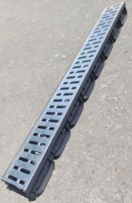 Лоток водоотводный пластиковый с оцинк. решеткой Spark